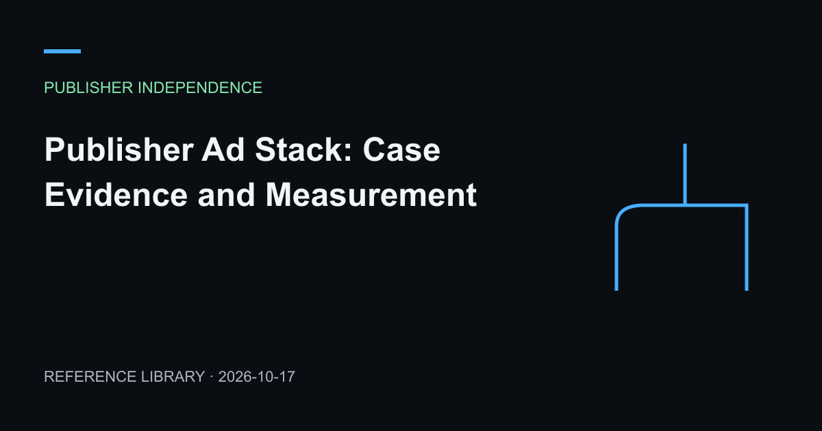 Publisher Ad Stack: Case Evidence and Measurement — article preview