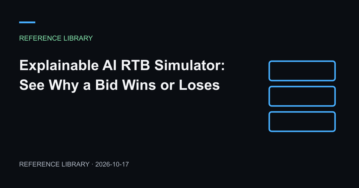 Explainable AI RTB Simulator: See Why a Bid Wins or Loses — article preview