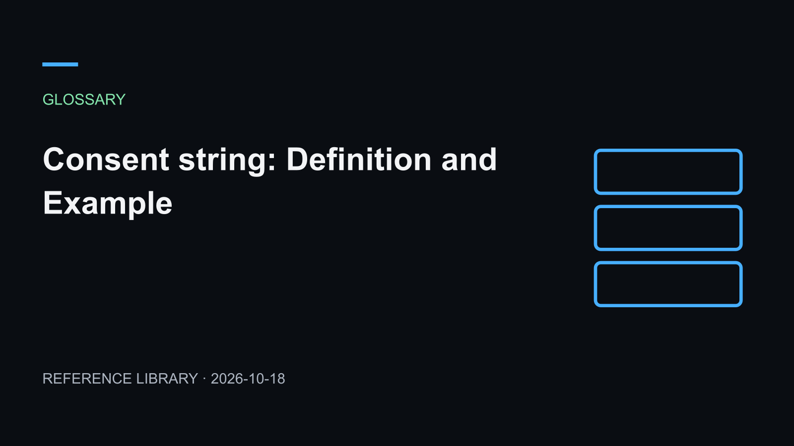 Consent string