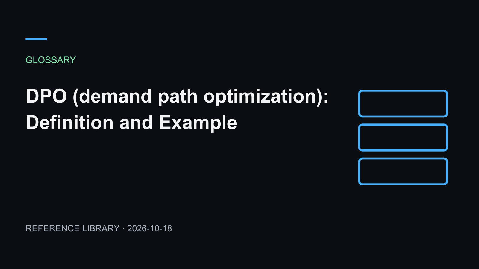 DPO (demand path optimization)