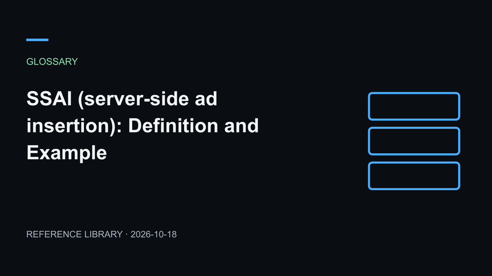 SSAI (server-side ad insertion)