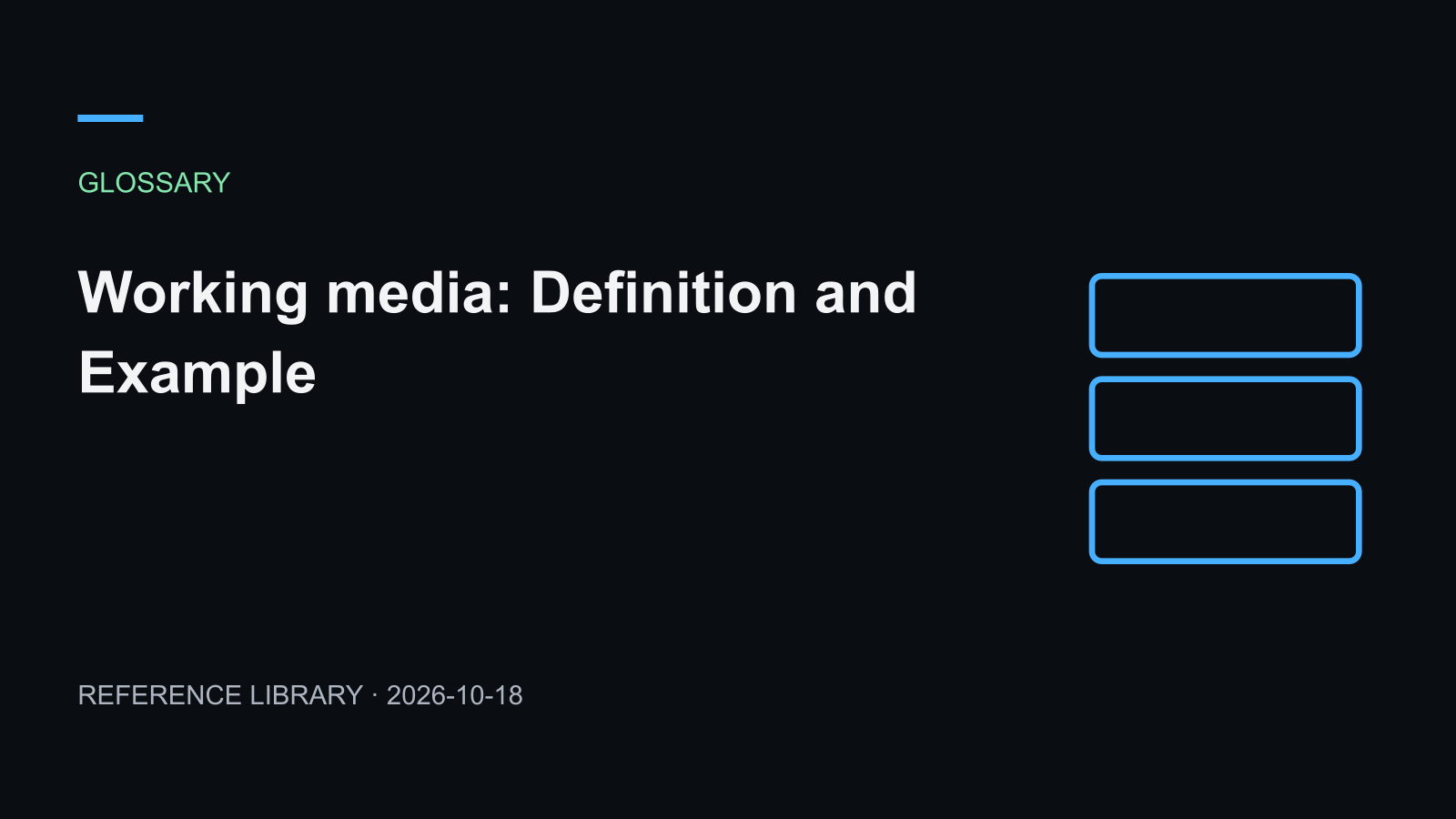 Working media